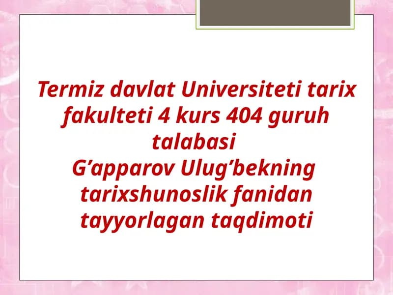 O'rta Osiyo xalqlari tarixi