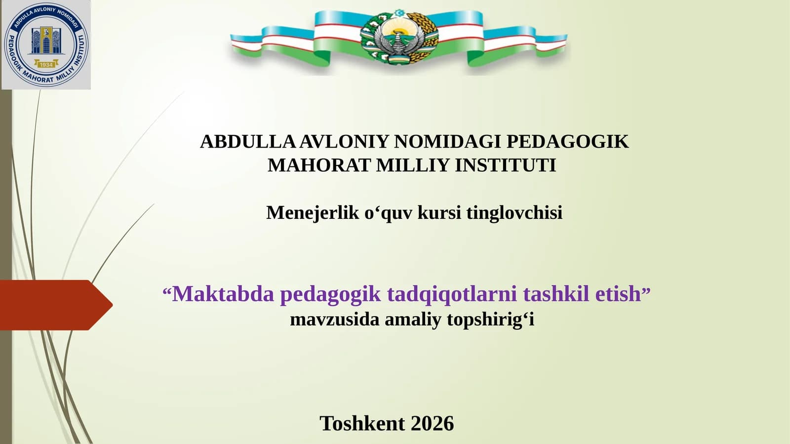 Maktabda pedagogik tadqiqotlarni tashkil etish