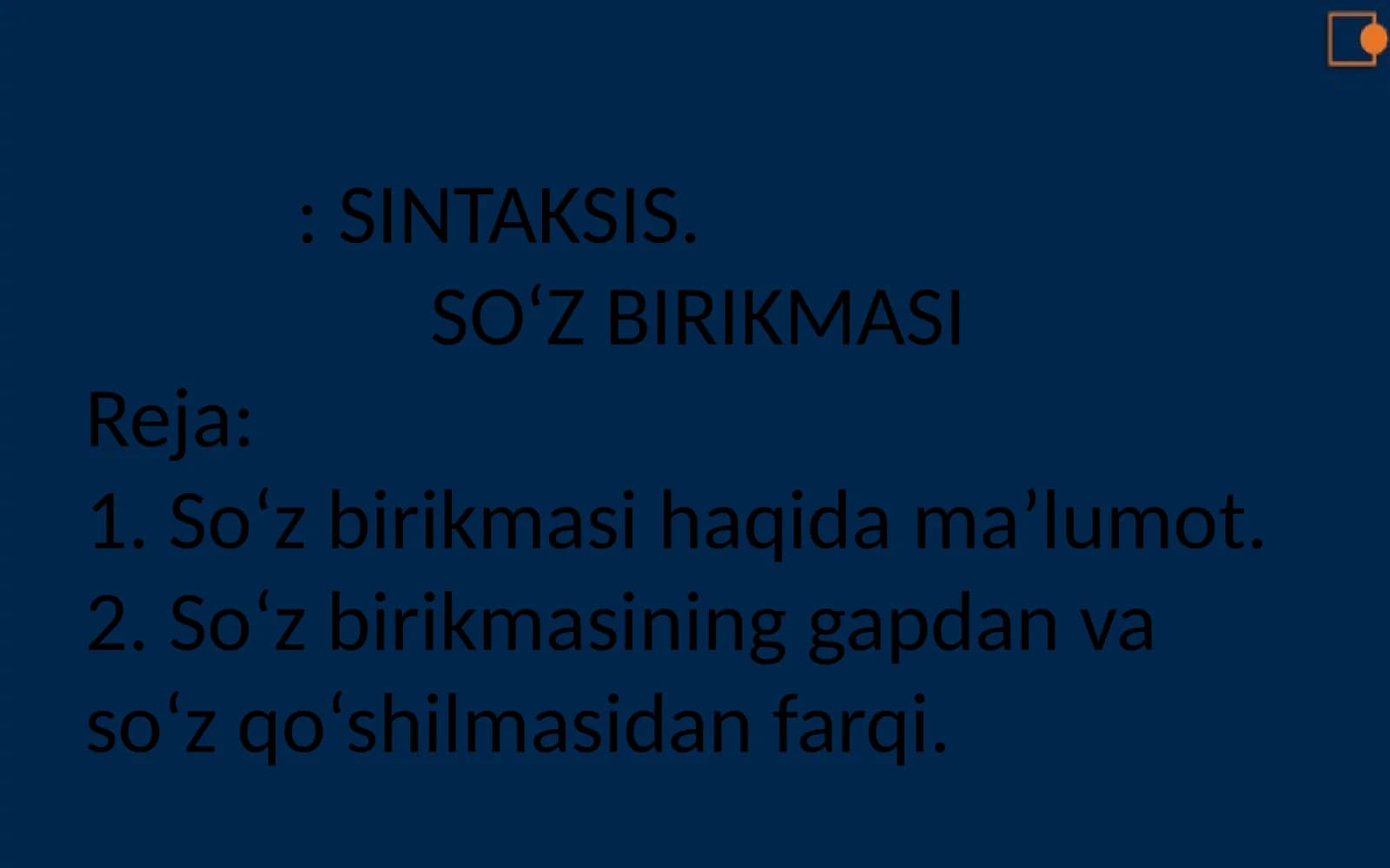 SO‘Z BIRIKMASI