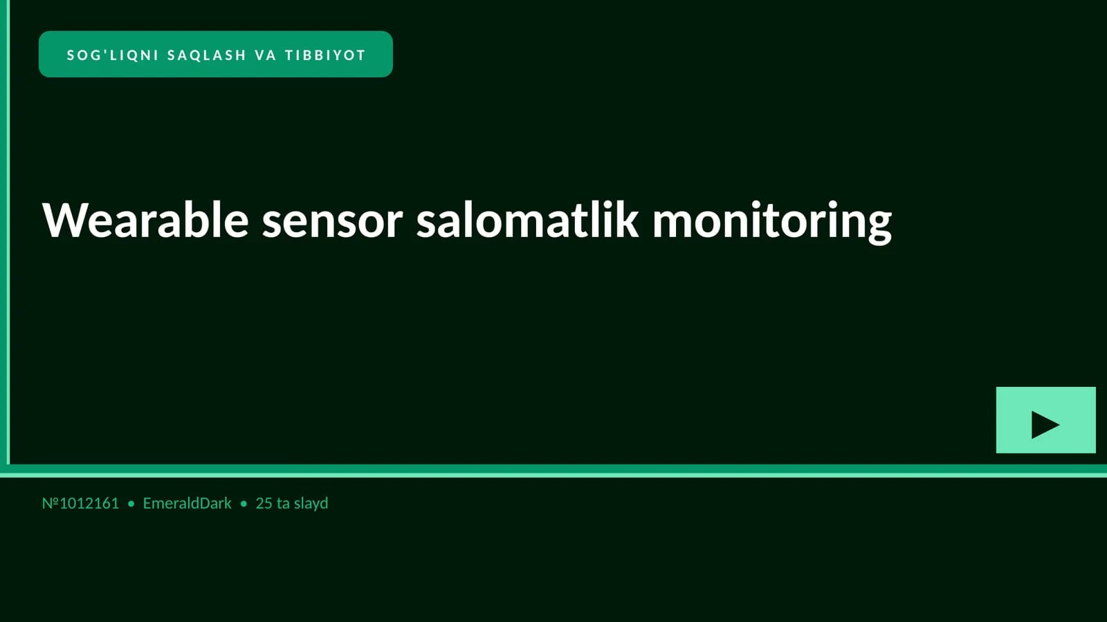 Wearable sensor salomatlik monitoring
