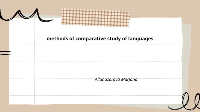 Comparative Study of Languages
