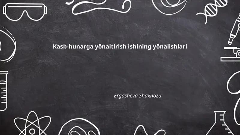 Kasb-hunarga yŏnaltirish ishining yŏnalishlari