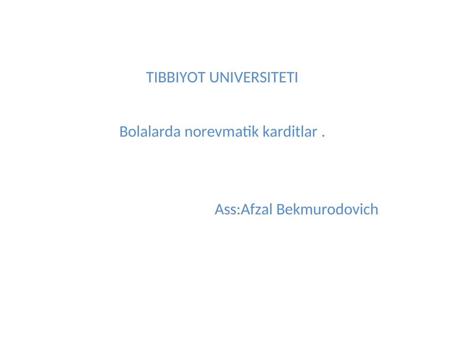Bolalarda norevmatik karditlar