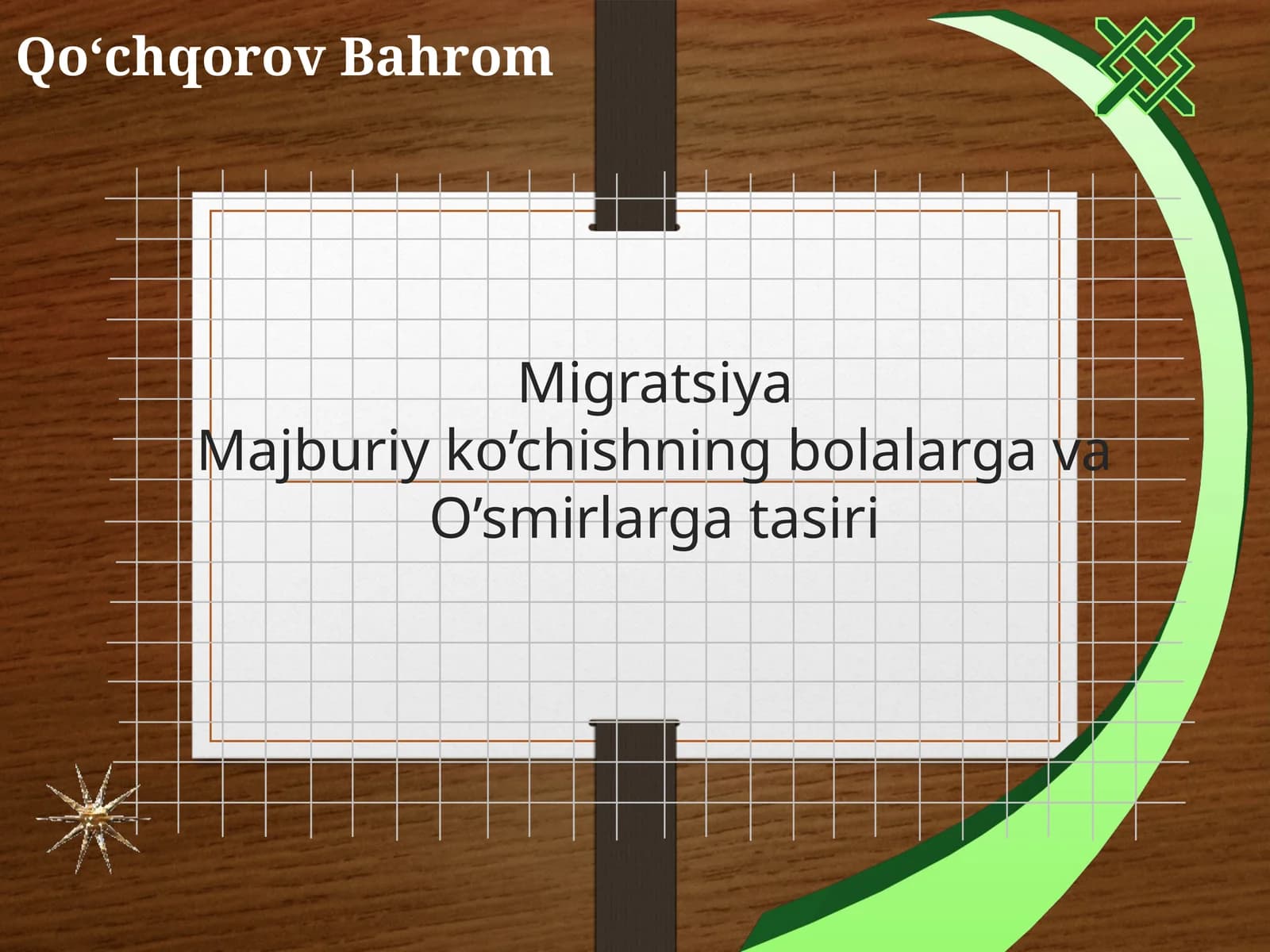 Migratsiya Majburiy ko’chishning bolalarga va O’smirlarga tasiri