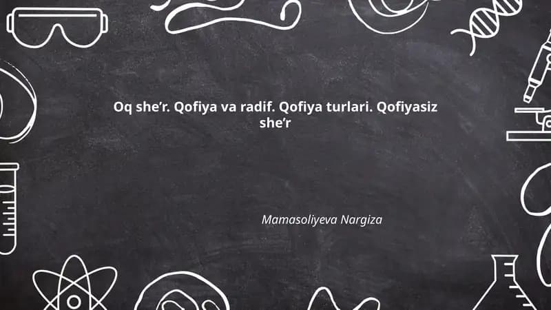 Oq she’r: taʼrif va asosiy xususiyatlari