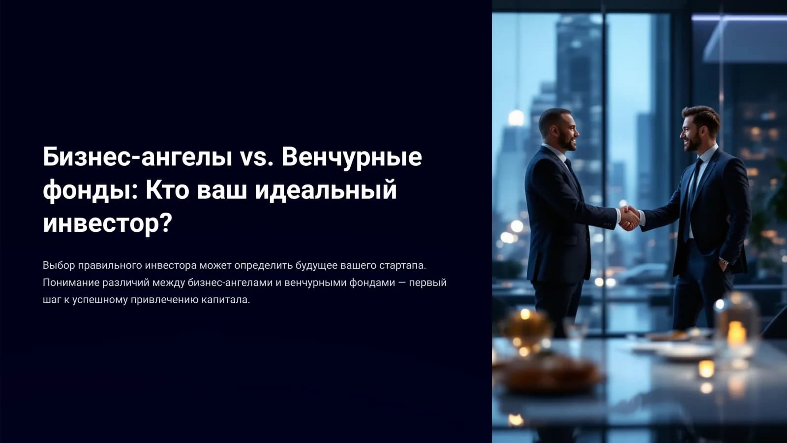 Бизнес-ангелы vs. Венчурные фонды: Кто ваш идеальный инвестор?