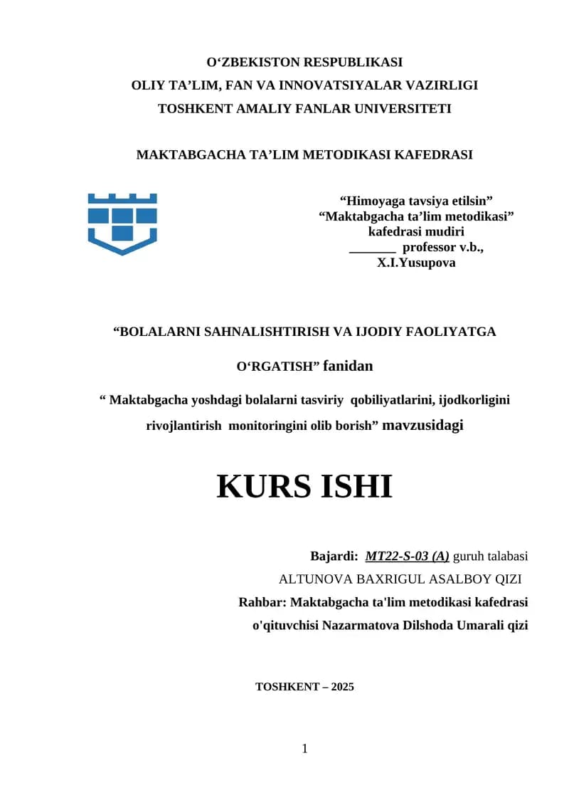 Maktabgacha yoshdagi bolalarni tasviriy qobiliyatlarini, ijodkorligini rivojlantirish monitoringini olib borish12.docx