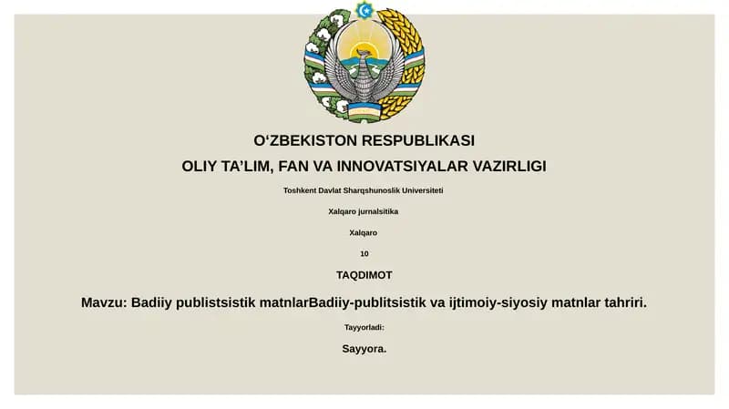 Xalqaro jurnalsitika