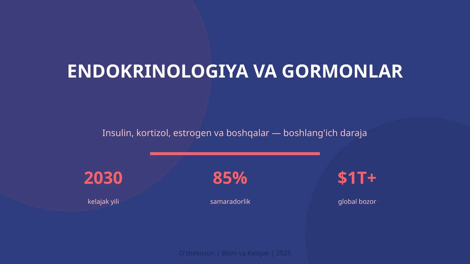 ENDOKRINOLOGIYA VA GORMONLAR