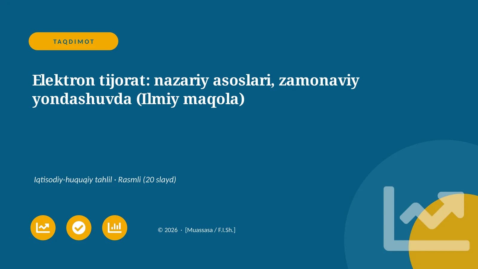 Elektron tijorat: nazariy asoslari, zamonaviy yondashuvda (Ilmiy maqola)