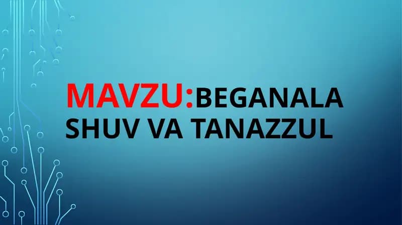 Beganalashuvva tanazzul
