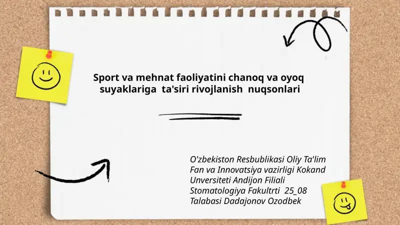 Sport va mehnat faoliyatini chanoq va oyoq suyaklariga ta'siri rivojlanish nuqsonlari