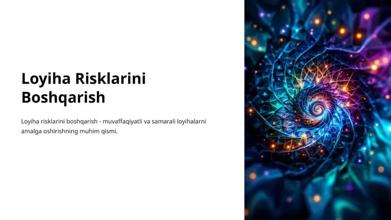 Loyiha Risklarini Boshqarish