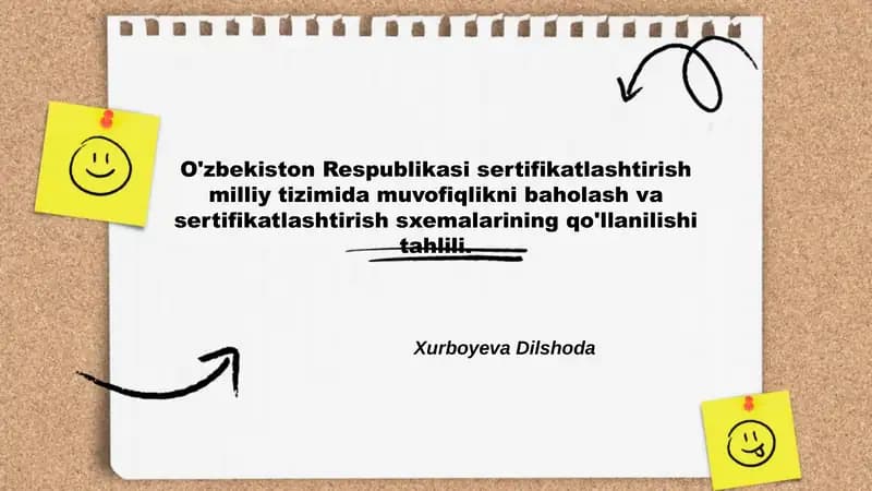 O'zbekiston Respublikasi sertifikatlashtirish milliy tizimi