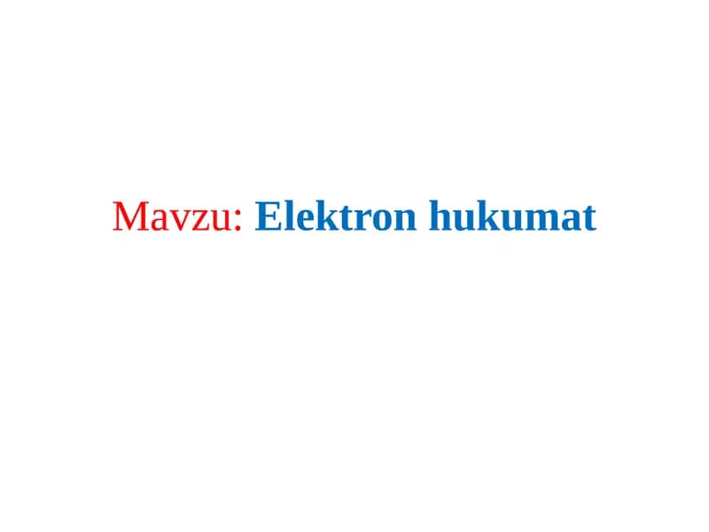 Elektronhukumat