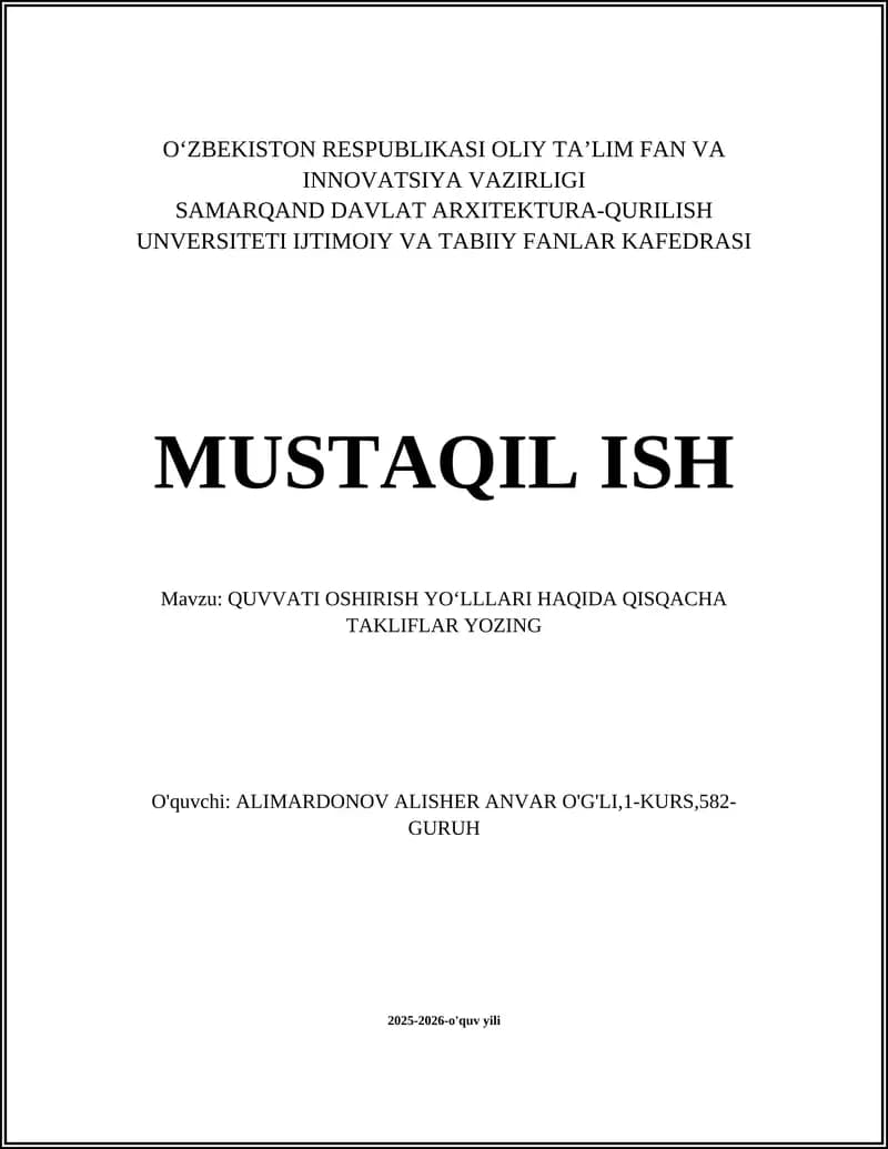 Muntazam kuch mashqlari (qarshilik treningi)