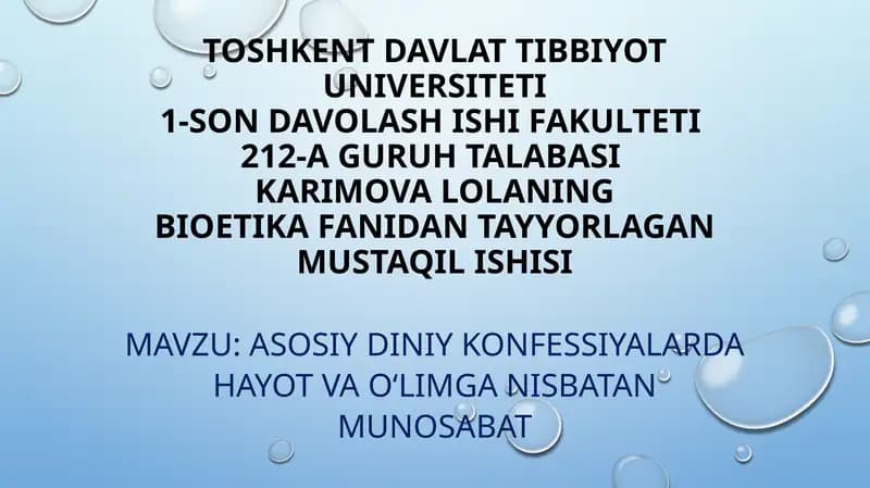 diniy konfessiyalar
