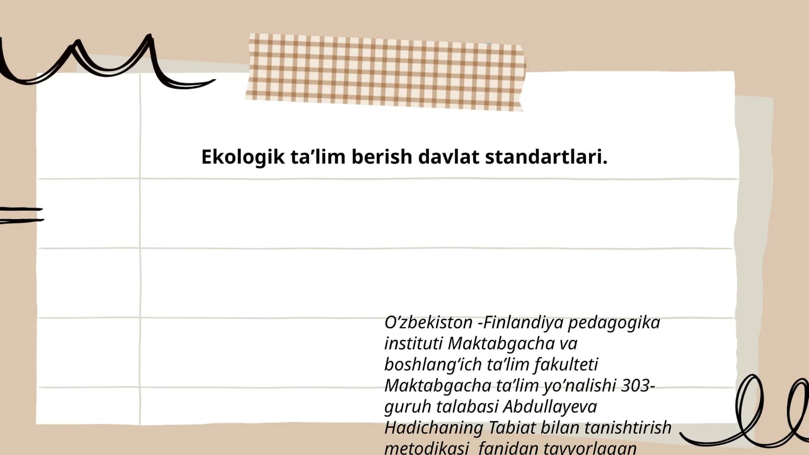 Tabiat bilan tanishtirish metodikasi