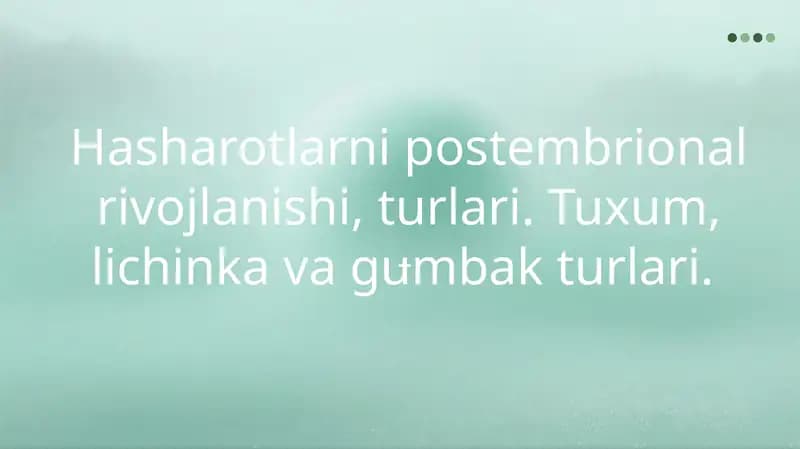 Postembrional rivojlanish