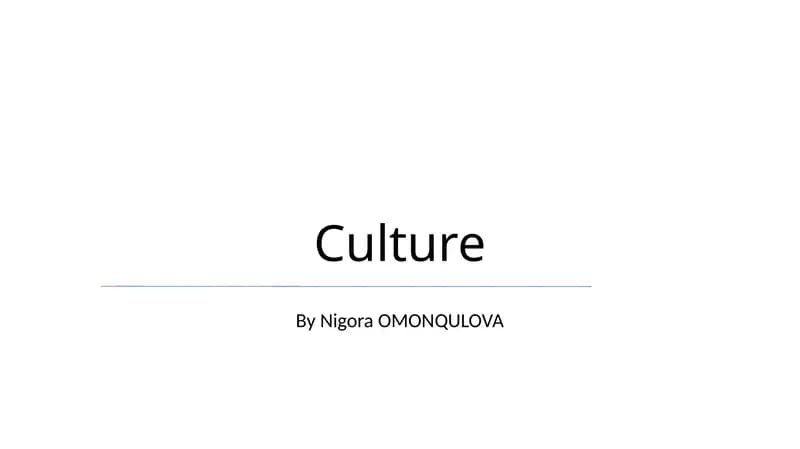 Culture