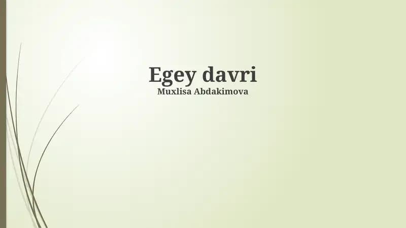 Egey davri