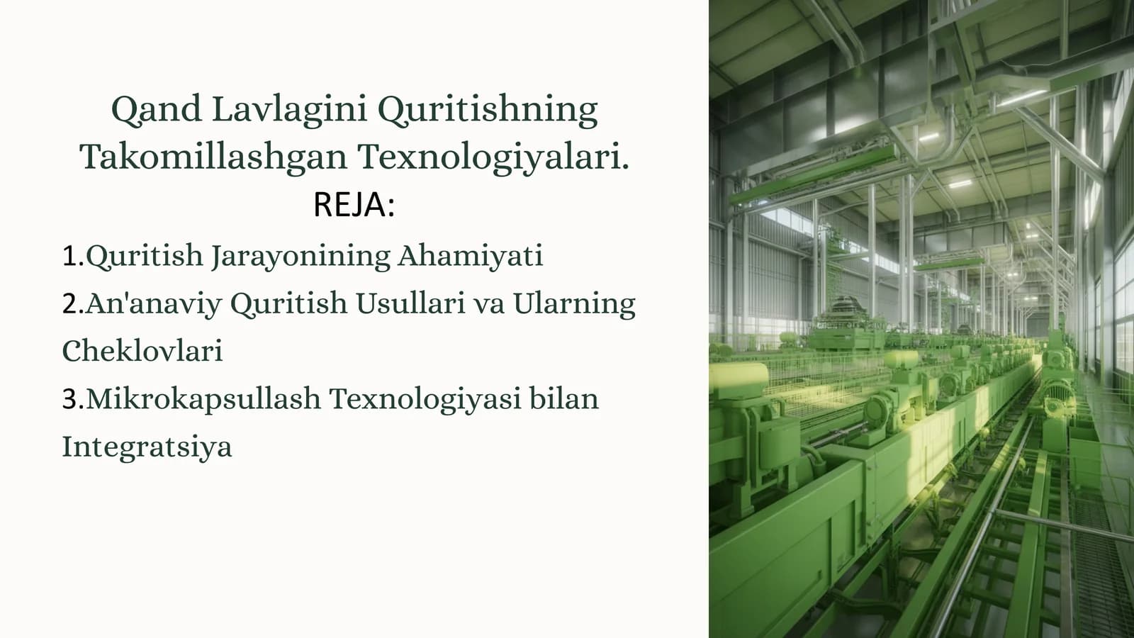Qand Lavlagini Quritishning Takomillashgan Texnologiyalari