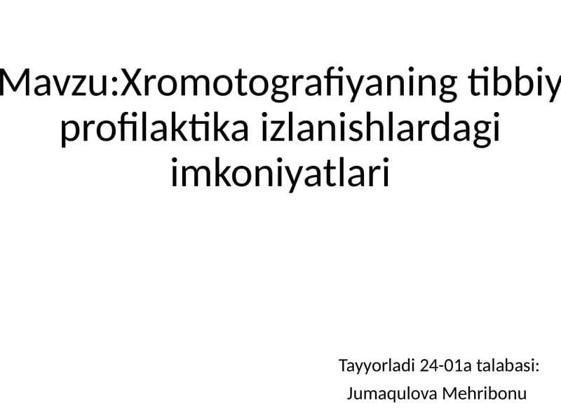 Xromotografiya