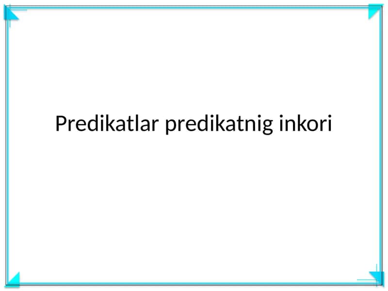 Predikatlar