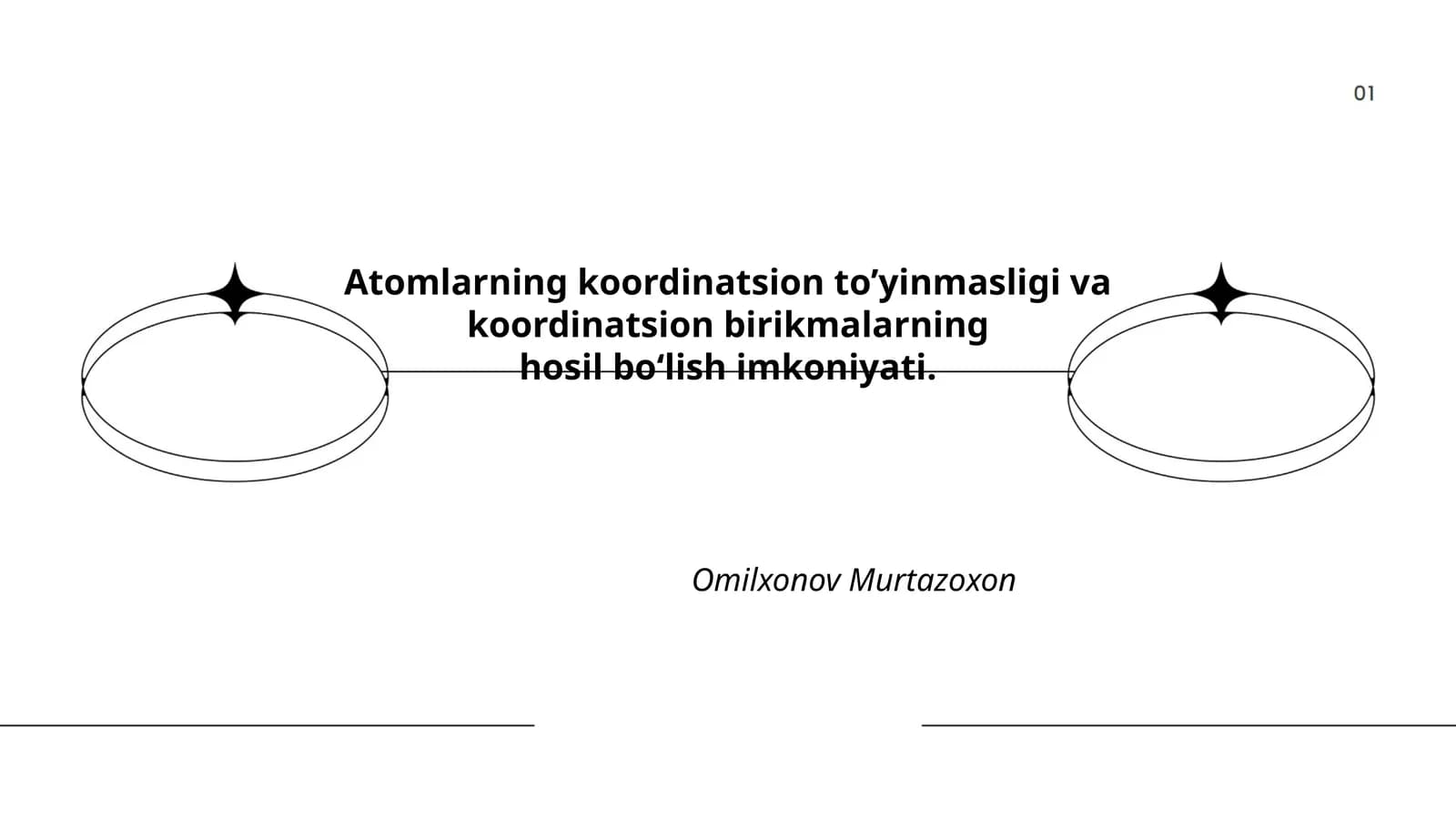 Atomlarning koordinatsion to’yinmasligi va koordinatsion birikmalarning hosil bo‘lish imkoniyati