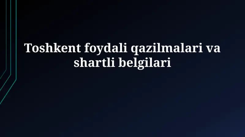 Toshkent minerallari