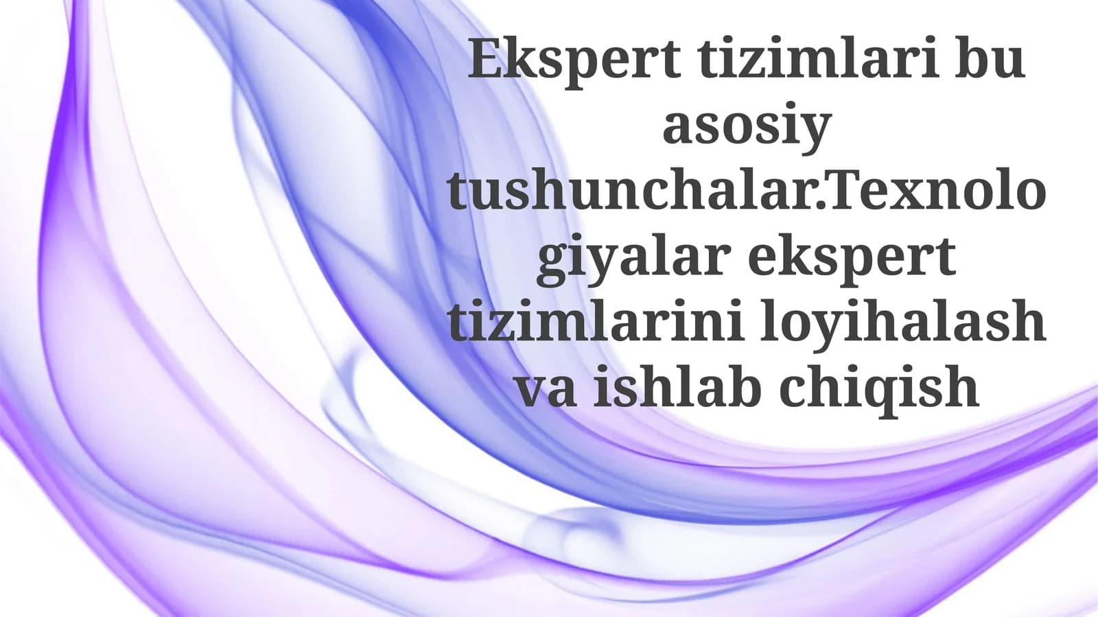 Ekspert tizimlari