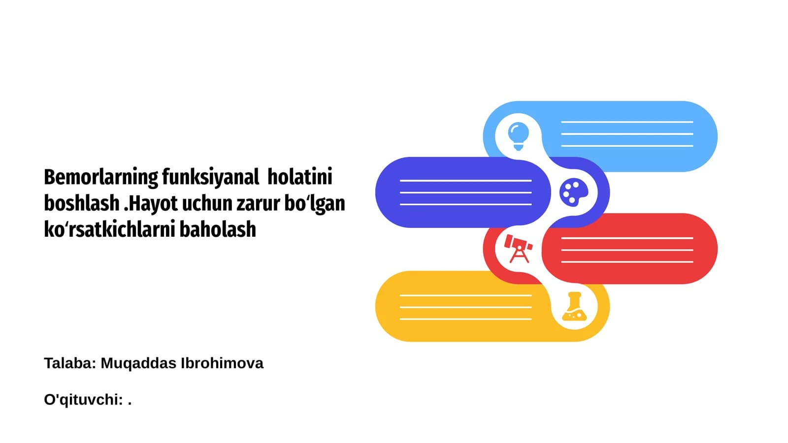 Bemorlarning funksiyanal holatini baholash
