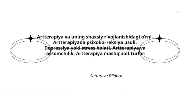 Artterapiya va uning shaxsiy rivojlanishidagi oʻrni