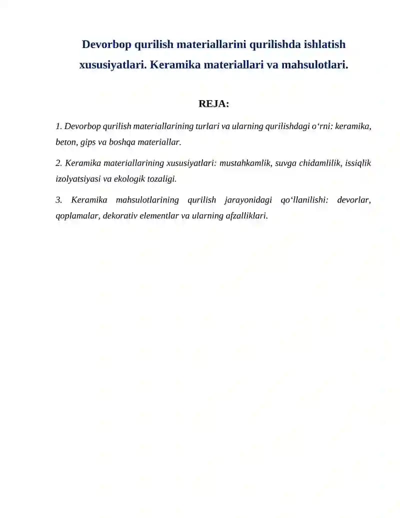 Keramika materiallari