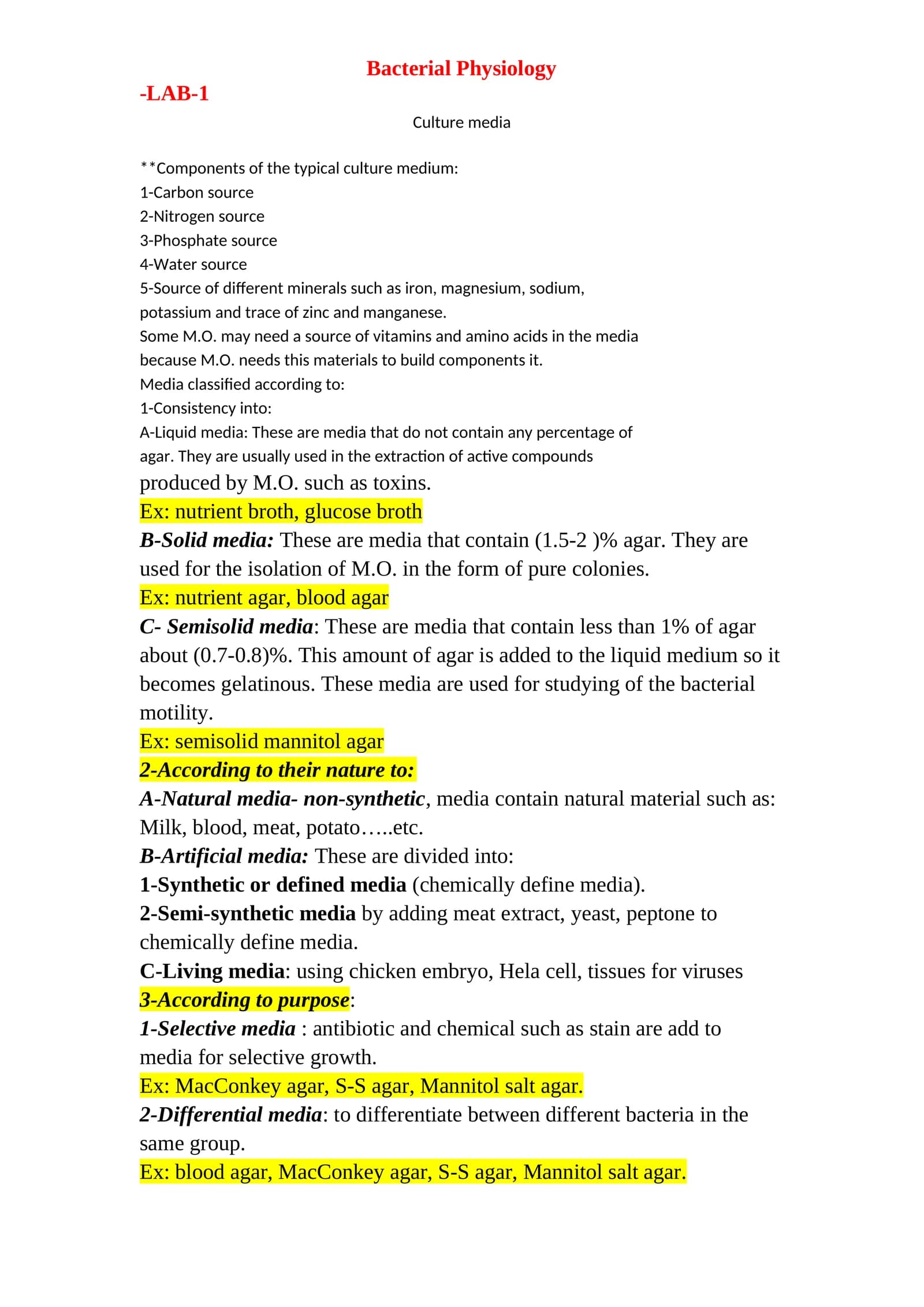 Bacterial Physiology