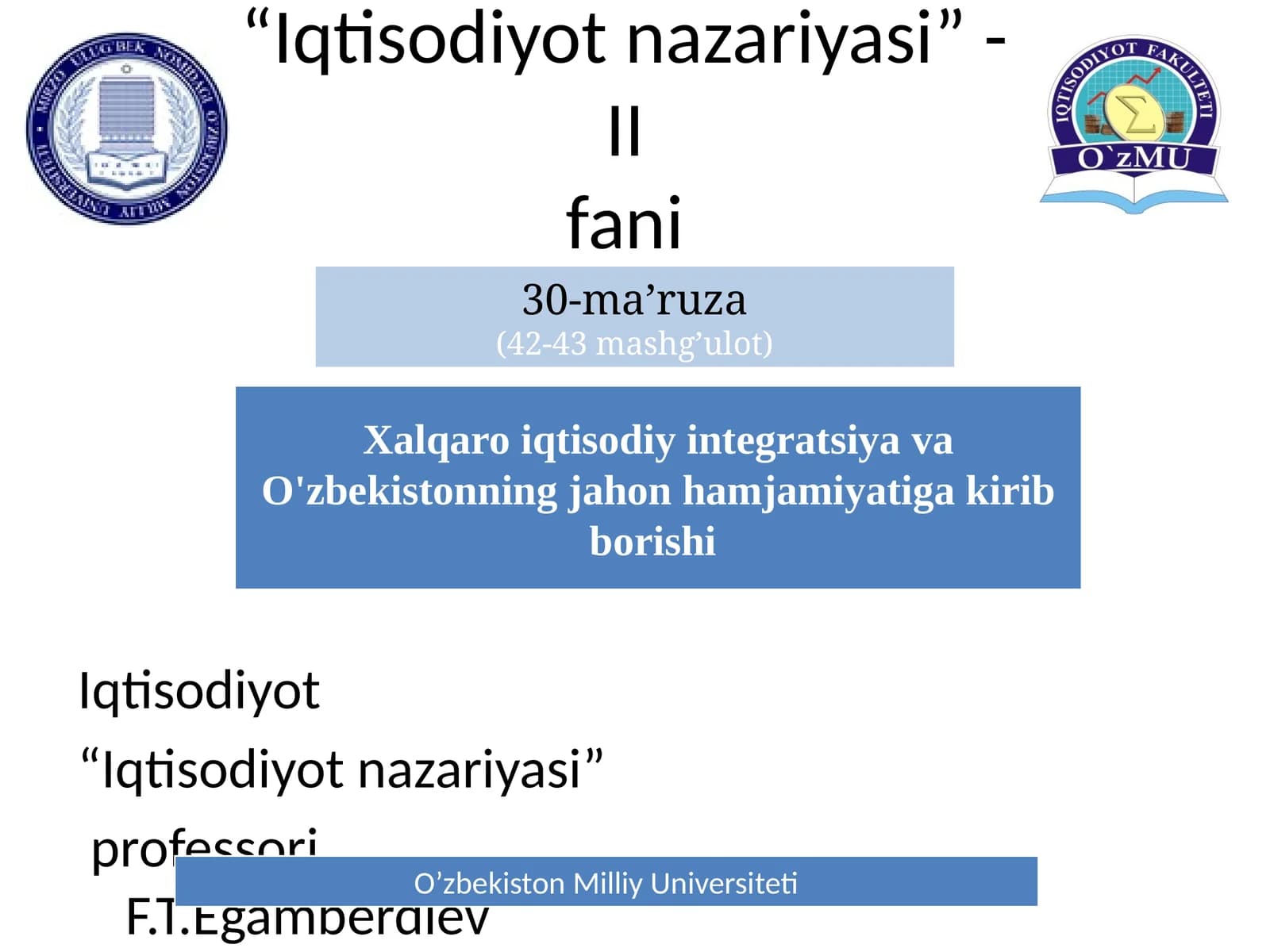 Iqtisodiyot nazariyasi