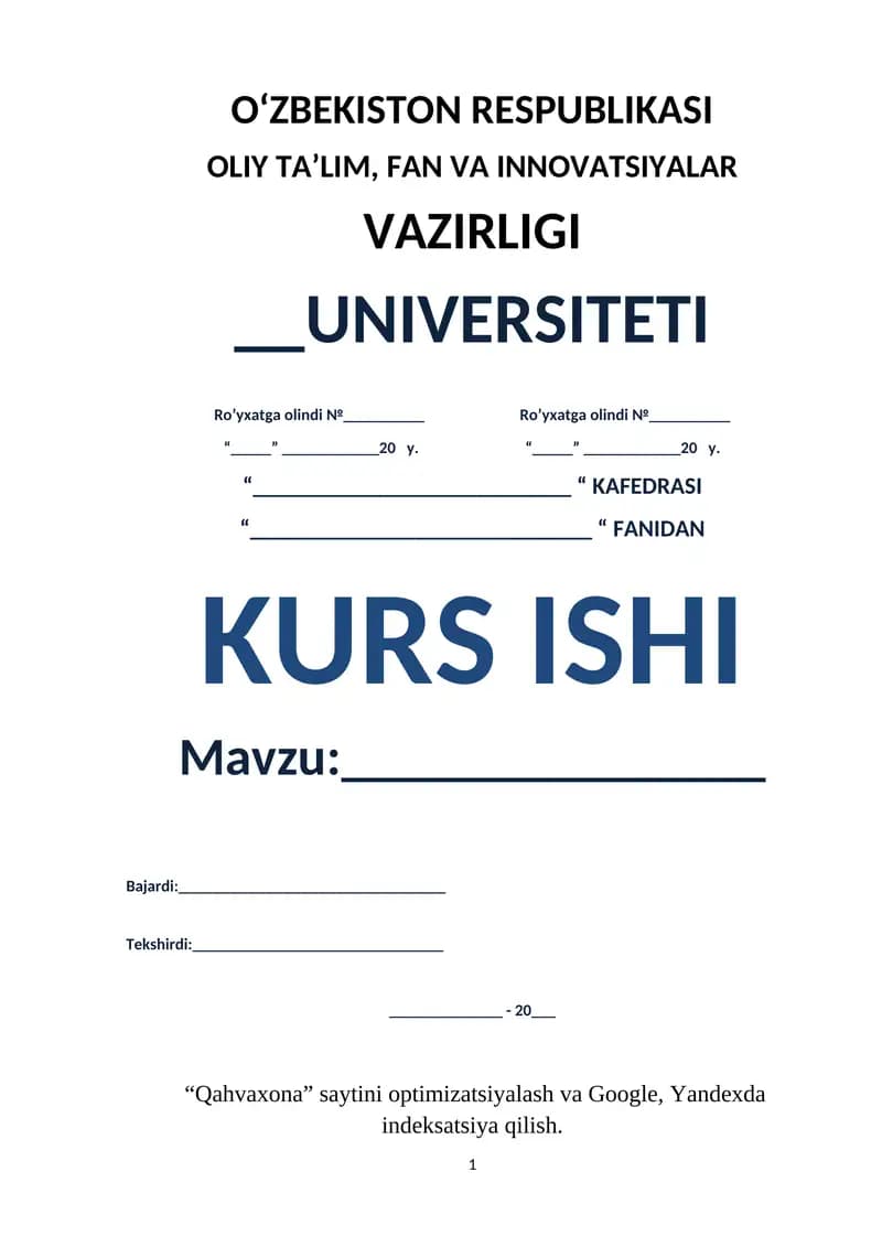 Web ilovalarni optimallashtirish va rivojlantirish