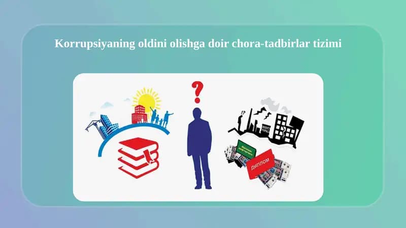 Korrupsiyaning oldini olishga doir chora-tadbirlar tizimi