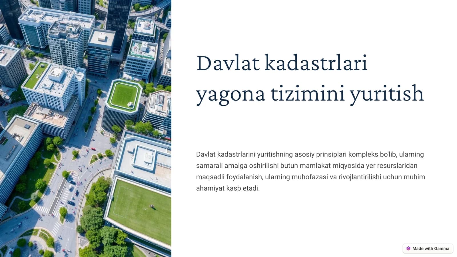 Yer uchun davlat kadastrini yuritishning maqsadi va vazifalari