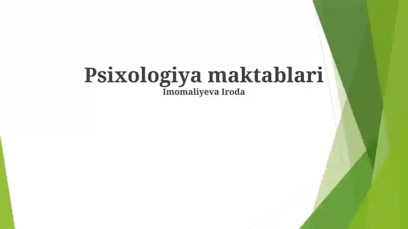 Psixologiya maktablari