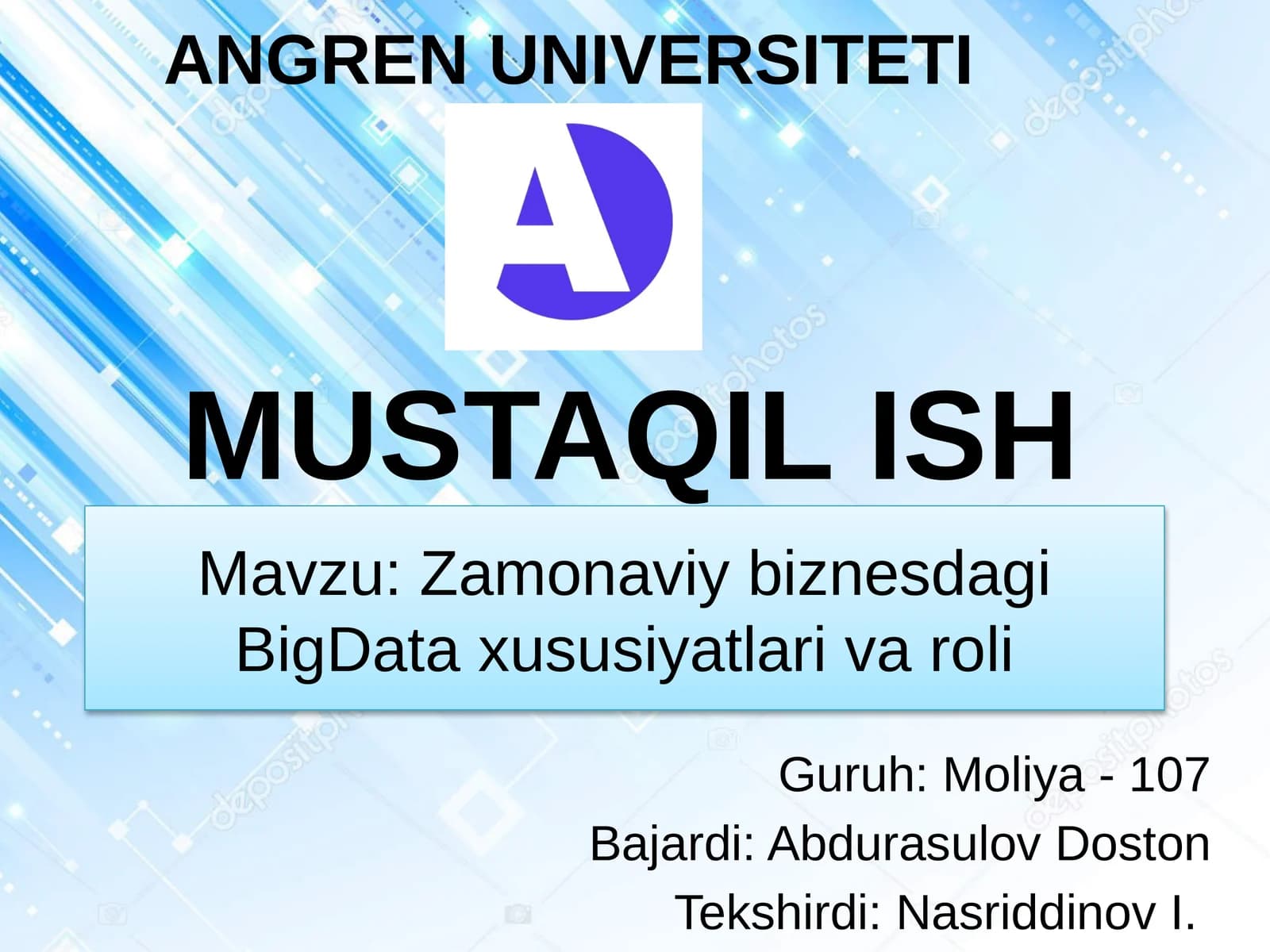 Zamonaviy biznesdagi Big Data xususiyatlari