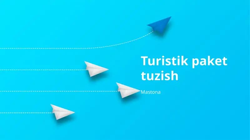 Turistik paket tuzish