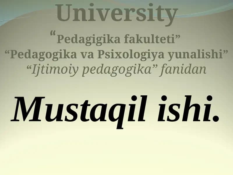 Ijtimoiy pedagogikada me'yordan chekinish