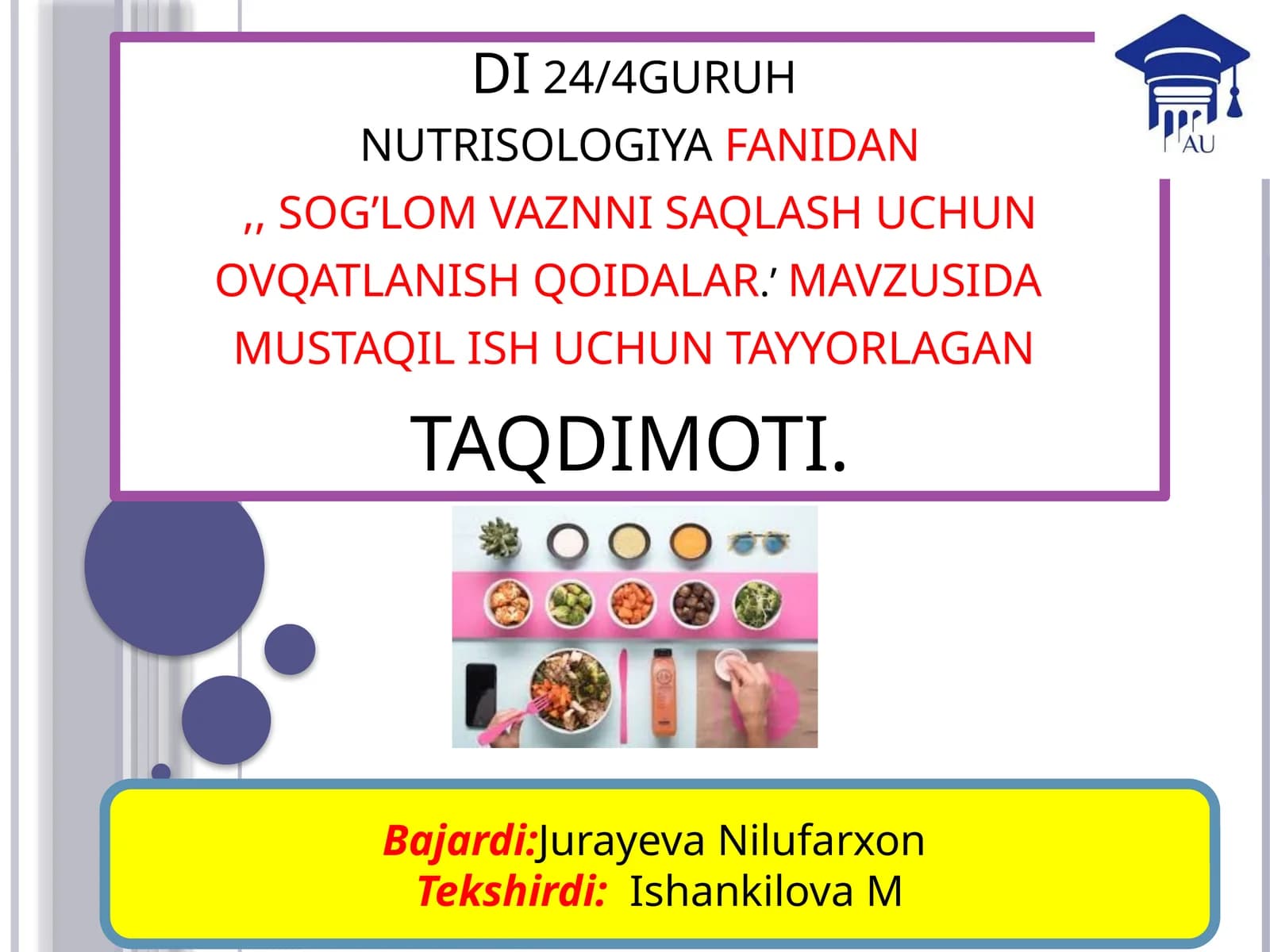 Sovg’a vazni saqlash uchun ovqatlanish qoidalar