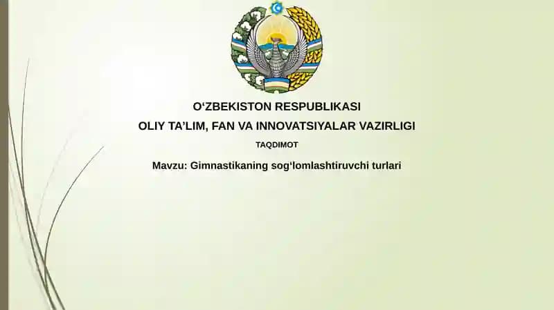 Salomatlikni yaxshilovchi gimnastika