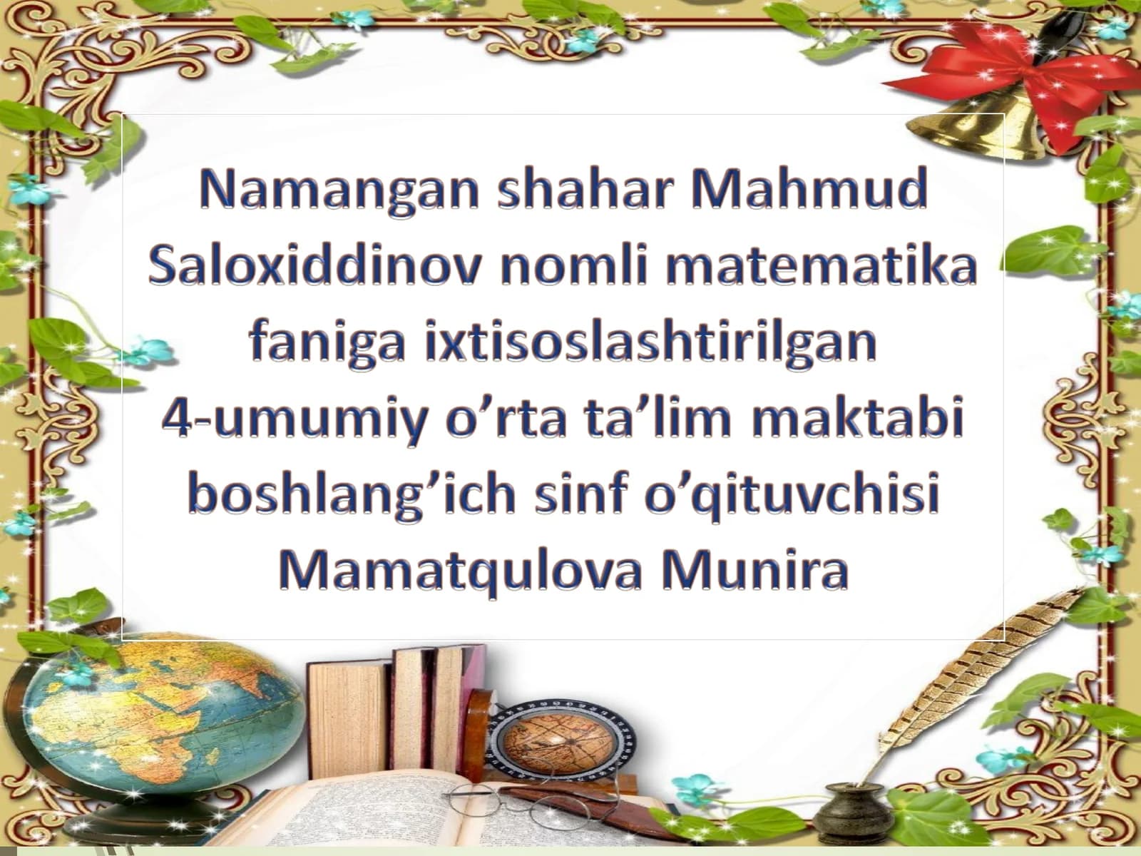 3-sinfda matematika darsiga xushkelibsiz