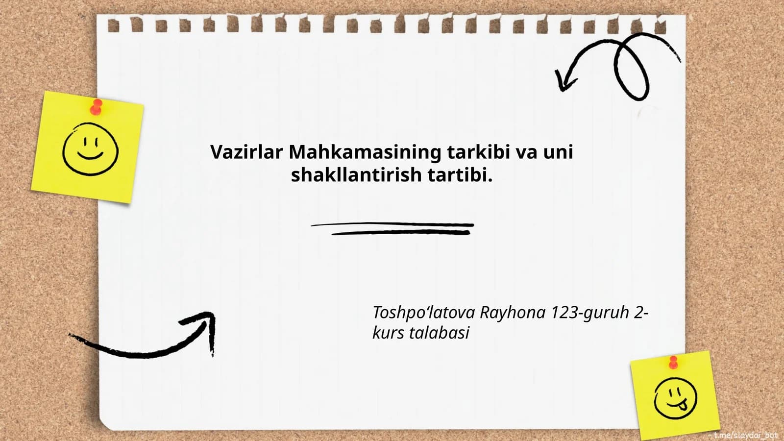 Vazirlar Mahkamasining tarkibi va uni shakllantirish tartibi