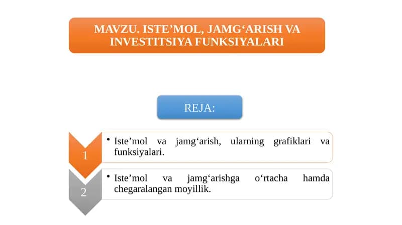 Iste’mol va jamg‘arish