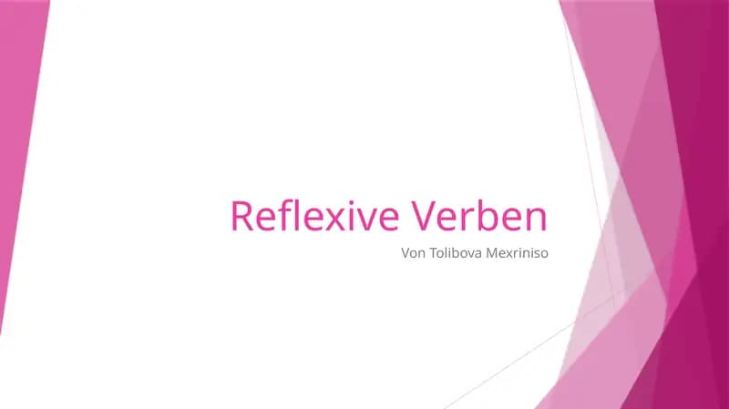 Reflexive Verben