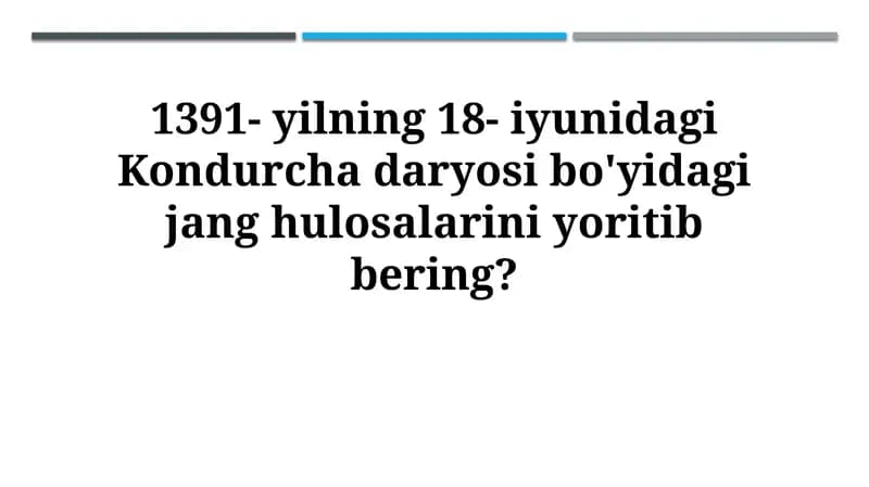 Kondurcha daryosi jangi